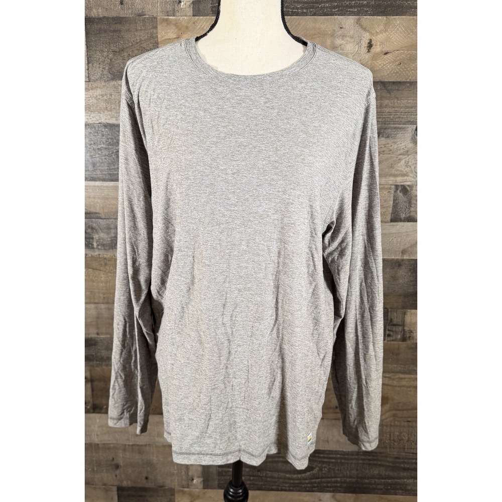 Vuori‎ Shirt Men's Large Gray Long Sleeve Performance Tee Gym Running Athletic